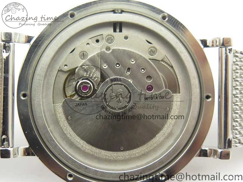 MIROTIME 0327 Breathable Portofino IW356501 SS V3 MK 1:1 Best Edition White Dial Gold Markers On SS Mesh Bracelet MIYOTA 7197